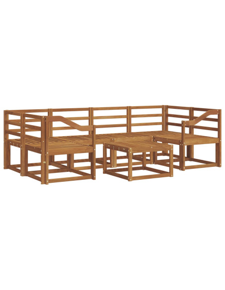 Set di divani da esterno 7 pcs Naturale