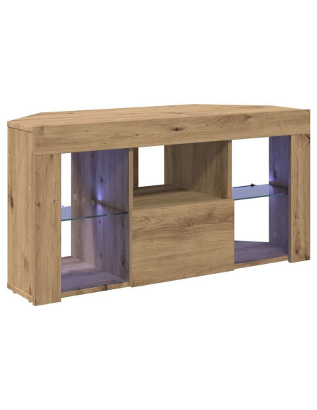 Mobile TV LED Angolare 100 x 40 x 50 cm Rovere artigianale