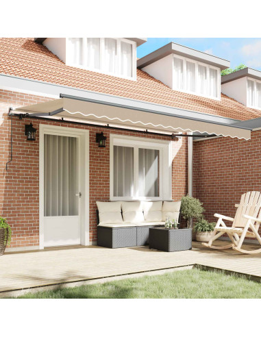 Tenda Retrattile Beige 400 x 200 cm Tessuto