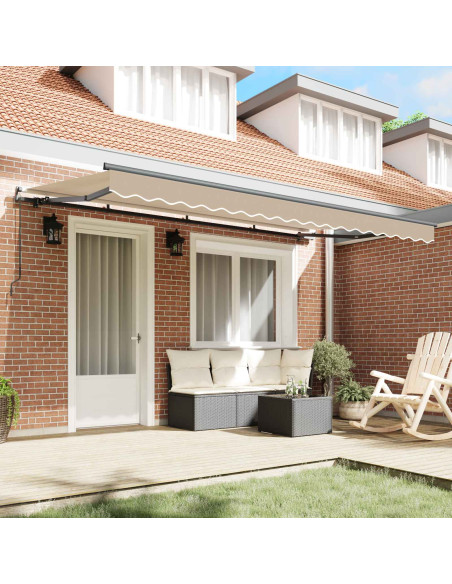 Tenda Retrattile Beige 400 x 200 cm Tessuto
