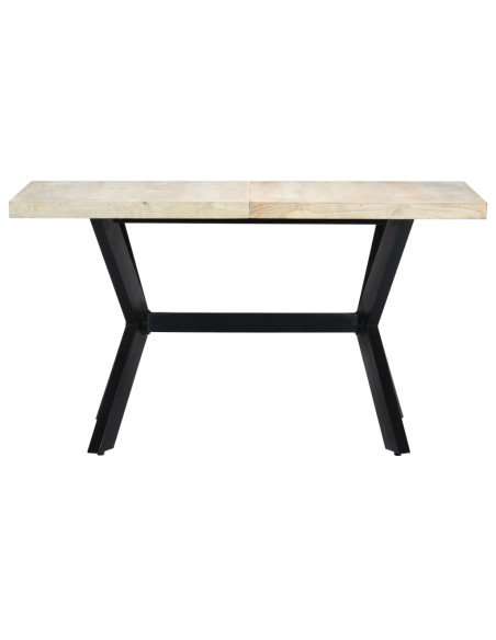 Tavolo da Pranzo 140x70x75 cm in Massello di Mango Sbiancato