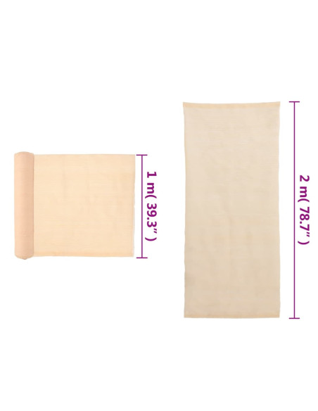 Rete per Privacy in HDPE 2x10 m Beige