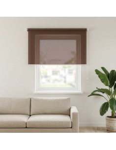 Tenda a Rullo Esterno Blocco UV 90% Tortora 240 x 140 cm HDPE