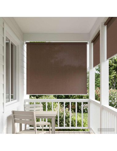 Tenda a Rullo Esterno Blocco UV 90% Tortora 240 x 140 cm HDPE