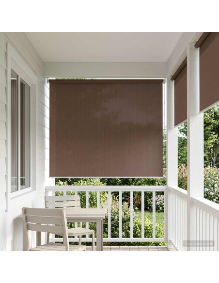 Tenda a Rullo Esterno Blocco UV 90% Tortora 240 x 140 cm HDPE