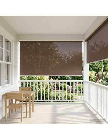 Tenda a Rullo Esterno Blocco UV 90% Tortora 350 x 140 cm HDPE