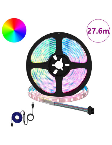 Striscia LED 12 pcs Nero e trasparente 2300 mm Rame e plastica
