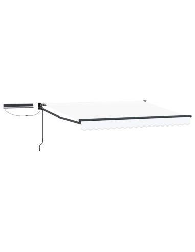 Tettuccio Elettrico Retrattile Bianco e Antracite 3 x 2 m