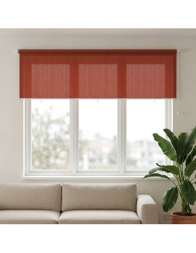 Tenda a Rullo Esterno Blocco UV 90% Terracotta 240 x 140 cm