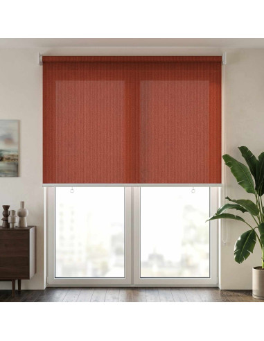 Tenda a Rullo Esterno Blocco UV 90% Terracotta 120 x 230 cm