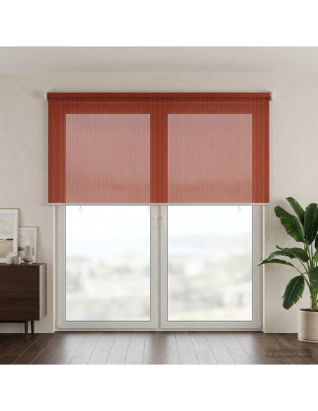Tenda a Rullo Esterno Blocco UV 90% Terracotta 140 x 230 cm