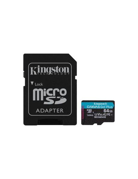 Kingston Micro SD 64GB Canvas Go Plus Gen4 SDCG4/64GB +Ad.SD