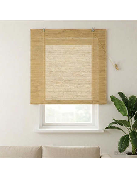 Tenda a rullo Naturale 130 x 160 cm Bambù