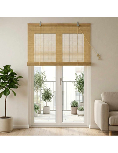 Tenda a rullo Naturale 90 x 220 cm Bambù