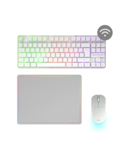 MARSGAMING GAMING TASTIERA MCPWTKLW BIANCO 3IN1 RGB MOUSE 360X2660MM MOUSEP