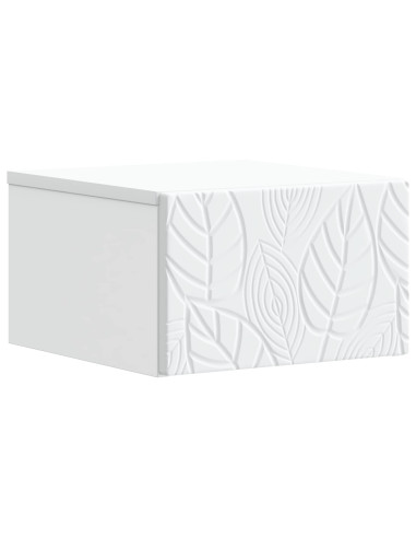 Mobiletto da notte a muro 2 pcs Bianco 49 x 34,5 x 20 cm