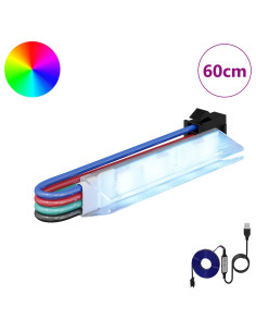 Striscia LED 12 pcs Nero e Bianco 1745 mm Rame e plastica 2