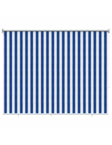 Tenda a Rullo Esterno Blocco UV 90% Strisce Blu e Bianche HDPE