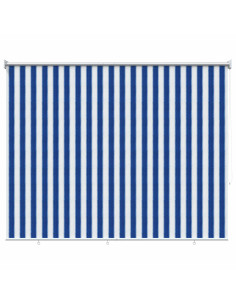 Tenda a Rullo Esterno Blocco UV 90% Strisce Blu e Bianche HDPE 2