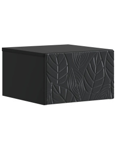Mobiletto da notte a muro 2 pcs Nero 49 x 34,5 x 20 cm 2