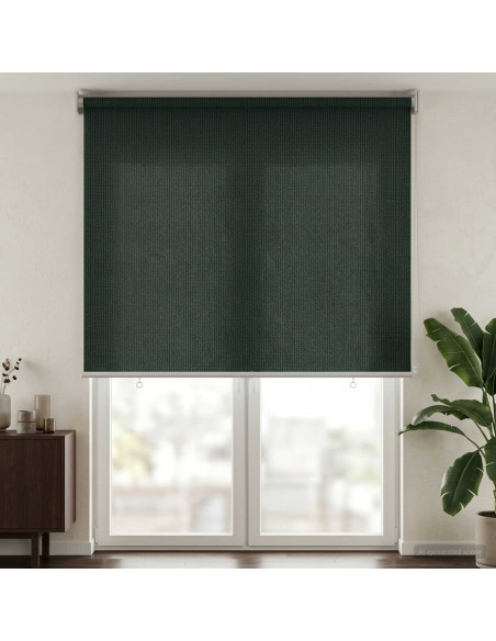 Tenda a Rullo Esterno Blocco UV 90% Verde Scuro 350 x 230 cm
