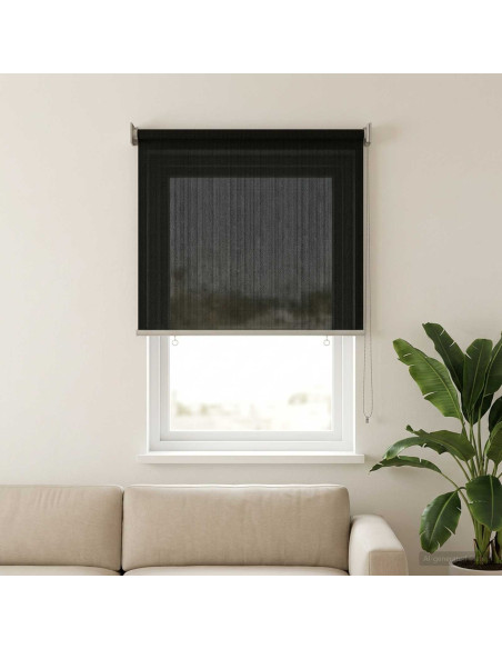 Tenda a Rullo Esterno Blocco UV 90% Nero 80 x 140 cm HDPE
