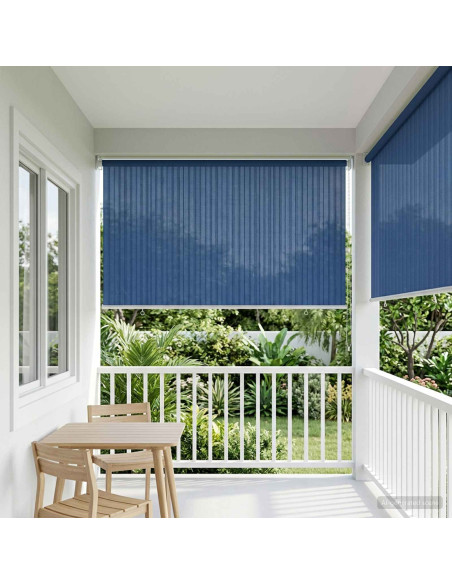 Tenda a Rullo Esterno Blocco UV 90% Blu 140 x 140 cm HDPE