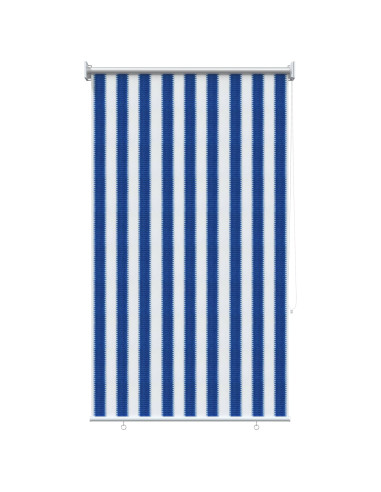 Tenda a Rullo Esterno Blocco UV 90% Strisce Blu e Bianche HDPE