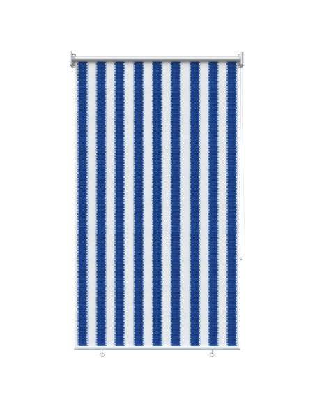 Tenda a Rullo Esterno Blocco UV 90% Strisce Blu e Bianche HDPE