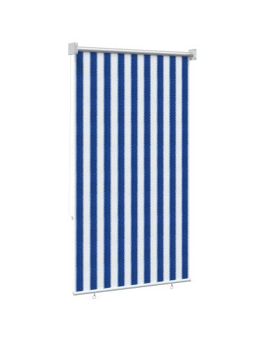 Tenda a Rullo Esterno Blocco UV 90% Strisce Blu e Bianche HDPE