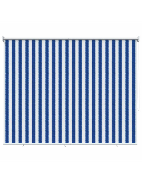 Tenda a Rullo Esterno Blocco UV 90% Strisce Blu e Bianche HDPE