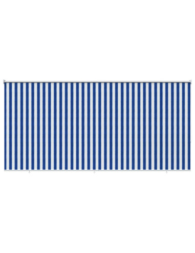 Tenda a Rullo Esterno Blocco UV 90% Strisce Blu e Bianche HDPE