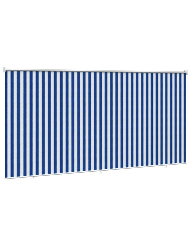 Tenda a Rullo Esterno Blocco UV 90% Strisce Blu e Bianche HDPE