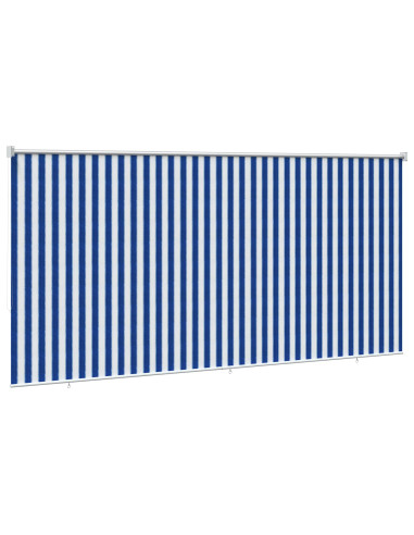 Tenda a Rullo Esterno Blocco UV 90% Strisce Blu e Bianche HDPE