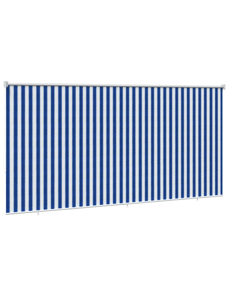 Tenda a Rullo Esterno Blocco UV 90% Strisce Blu e Bianche HDPE