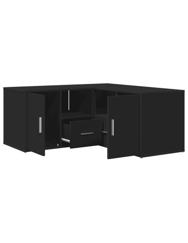 Mobile Angolare Nero 160x40x45 cm in Truciolato