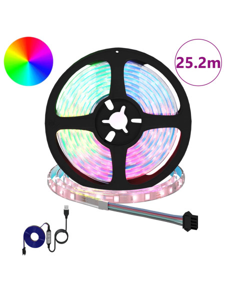 Striscia LED 12 pcs Nero e trasparente 2100 mm Rame e plastica