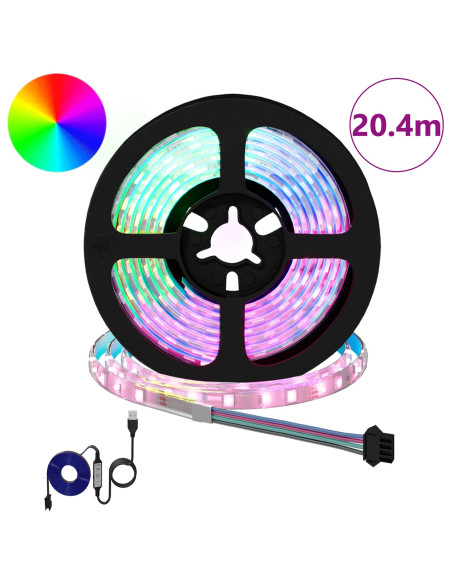 Striscia LED 12 pcs Nero e trasparente 1700 mm Rame e plastica