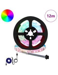 Striscia LED 12 pcs Nero e trasparente 1000 mm Rame e plastica 2