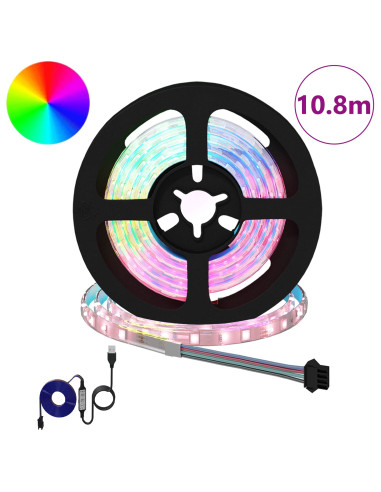 Striscia LED 12 pcs Nero e trasparente 900 mm Rame e plastica