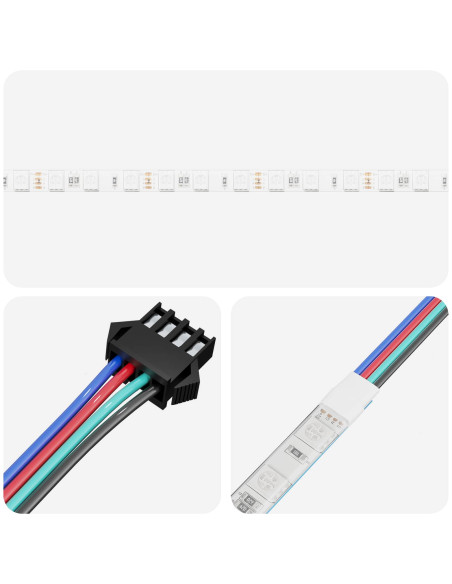 Striscia LED 12 pcs Nero e trasparente 550 mm Rame e plastica