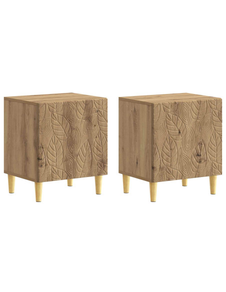 Comodino 2 pcs Rovere Artigianale 43 x 34,5 x 50 cm