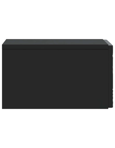 Tavolino da Parete Laterale Nero 34,5 x 33 x 20 cm