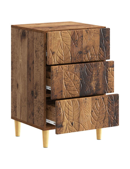 Comodino Legno antico 43 x 39,5 x 66,5 cm Legno ingegnerizzato