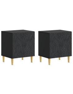 Comodino 2 pcs Nero 43 x 34,5 x 50 cm Legno ingegnerizzato