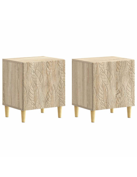 Comodino 2 pcs Rovere Sonoma 43 x 34,5 x 50 cm