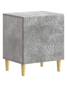Comodino Grigio Cemento 43 x 34,5 x 50 cm Legno ingegnerizzato