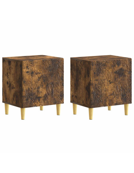 Comodino 2 pcs Rovere Fumo 43 x 34,5 x 50 cm