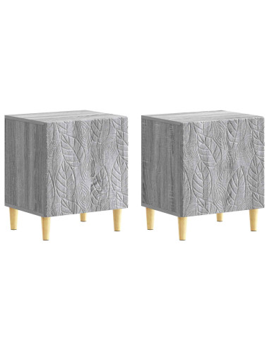 Comodino 2 pcs Sonoma grigio 43 x 34,5 x 50 cm