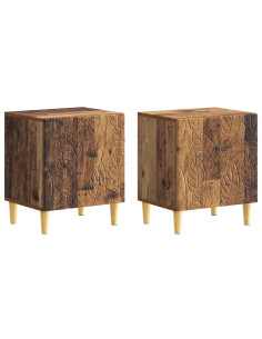 Comodino 2 pcs Legno antico 43 x 34,5 x 50 cm